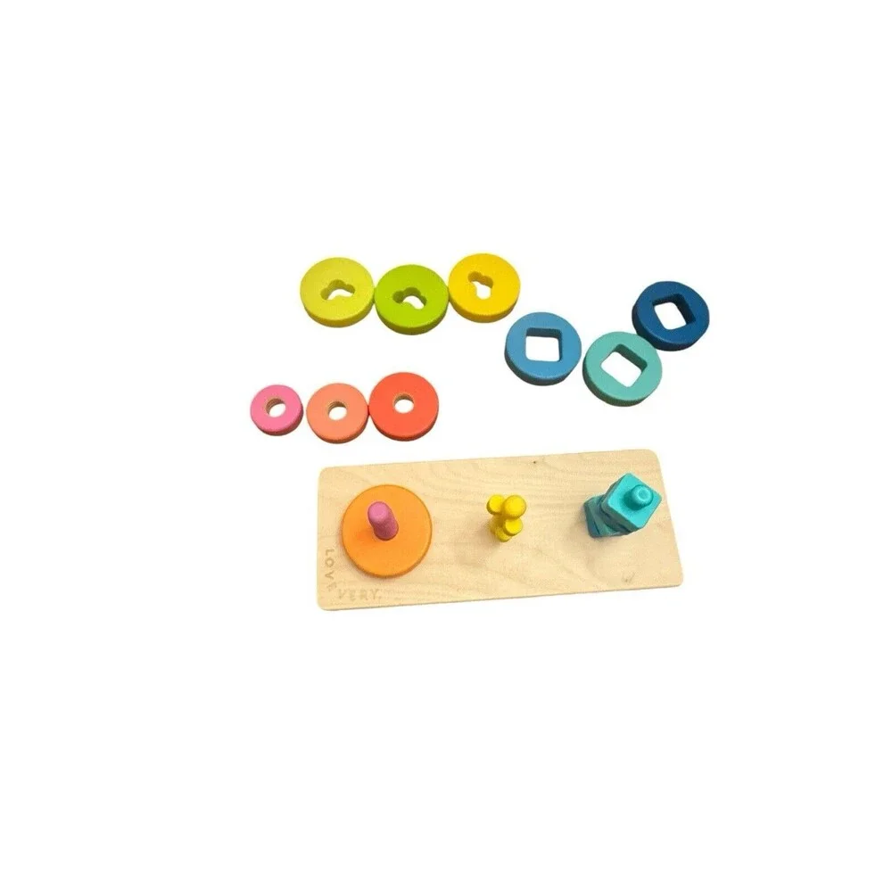 Lovevery Twist & Pivot Pattern Puzzle Wooden Colorful Learning Toy 2 Years VGC